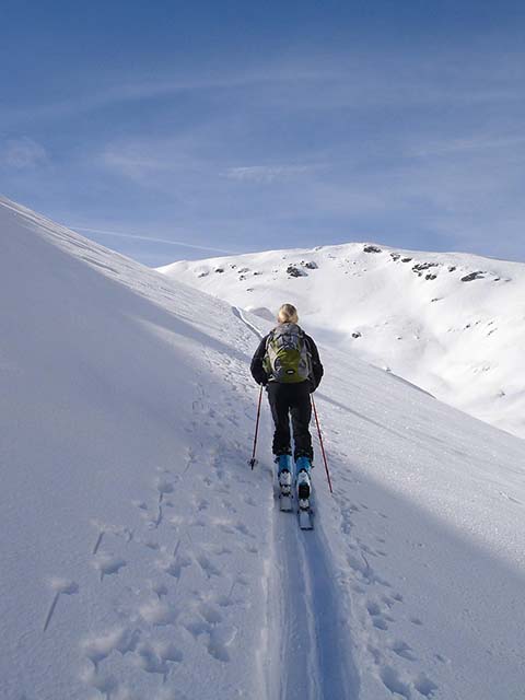 ski-rando-areches-beaufort skieur de randonnée à areches-beaufort